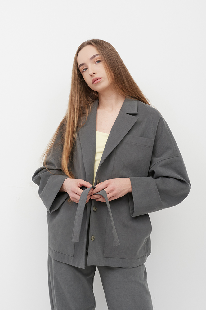 Жакет бавовна димчасто-зелений (ЖА 15/1)